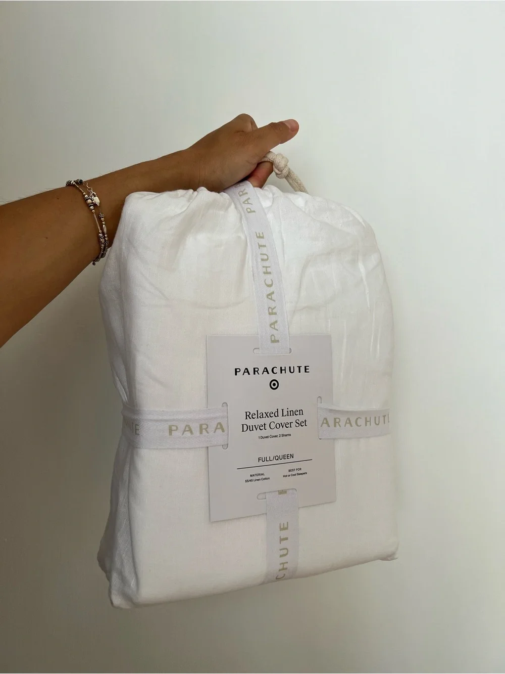 Parachute Relaxed Linen Duvet Cover Set — White / FULL/QUEEN
